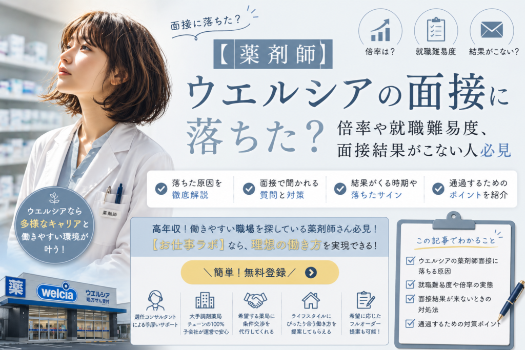 ウエルシアの面接落ちた