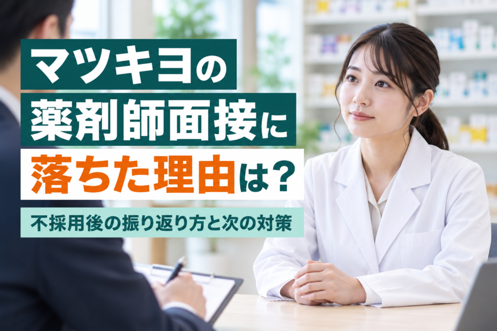 マツキヨ　薬剤師面接　落ちた